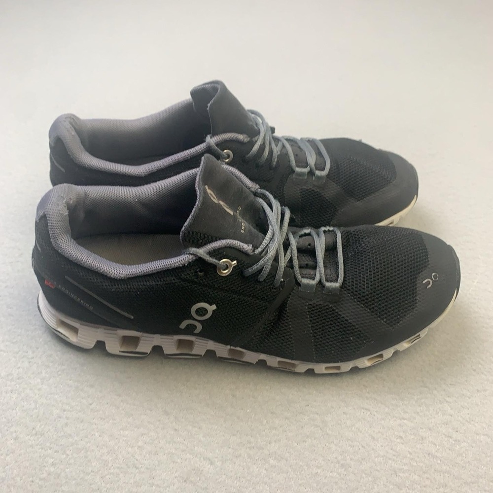 On Cloud Shoes Womens Size 8.5 Black Running Sneakers Breathable Mesh CloudTec